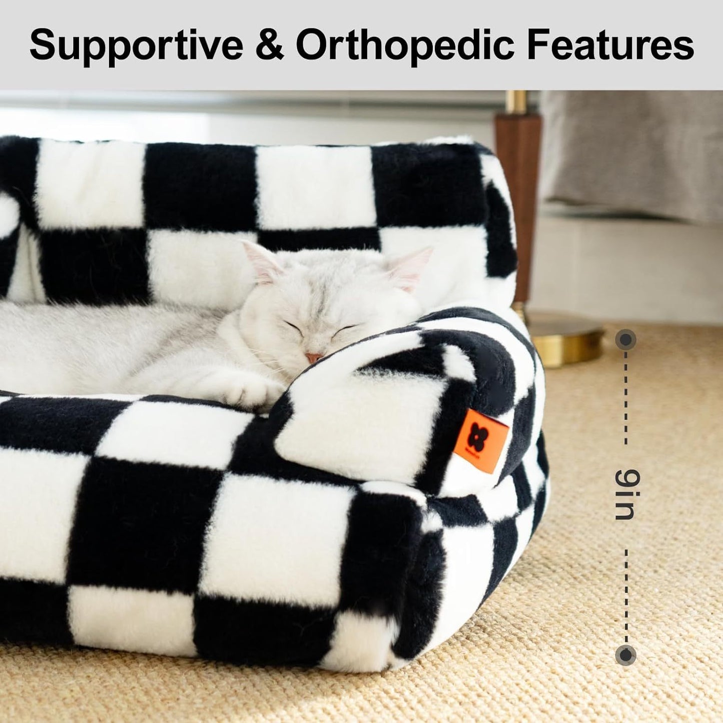 Fluffy Cat Couch Washable Pet Couch Bed For Cats And Small Dogs Up To Non-Slip Dog Beds