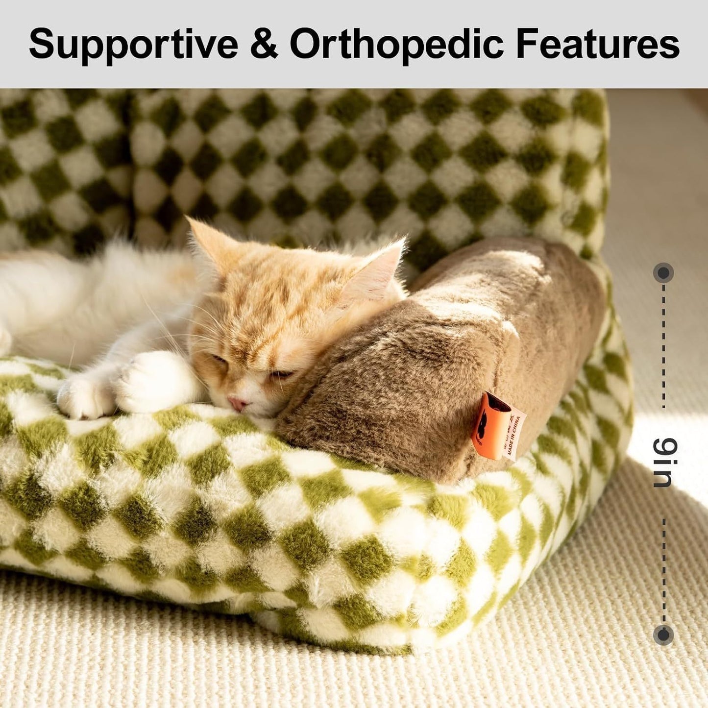 Fluffy Cat Couch Washable Pet Couch Bed For Cats And Small Dogs Up To Non-Slip Dog Beds
