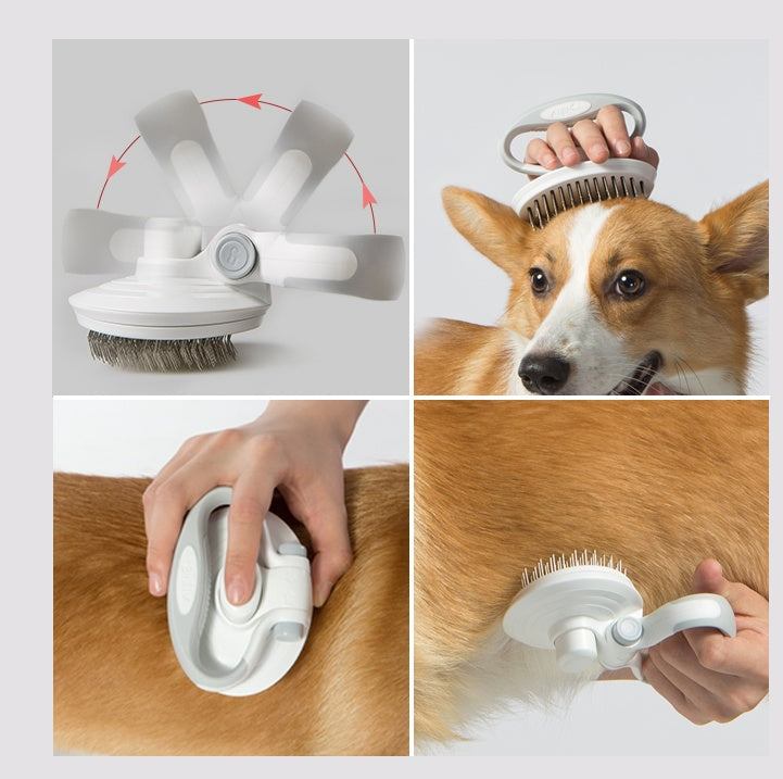 Self-cleaning wire brush